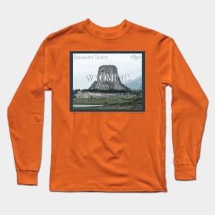 Wyoming Poster Long Sleeve T-Shirt